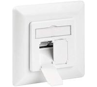 Goobay 68721 CAT 6a Flush Mounting Wall Plate, White