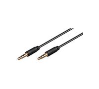 Goobay 69117 AUX Audio Connector Cable, 3.5 mm Stereo, 3-Pin, Slim, CU, 1 m Cable Length
