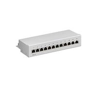 Goobay 69306 CAT 6 Mini/Desktop Patch Panel, 12 Port, Grey