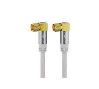 Goobay 70483 SAT Antenna Cable, 135 dB, 4x Shielded, White, 2m Length