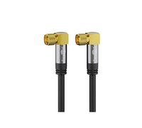 Goobay 70573 SAT Antenna Cable, 135 dB, 4x Shielded, Black, 2m Length