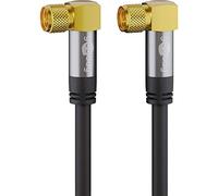 Goobay 70573 SAT Antenna Cable, 135 dB, 4x Shielded, Black, 2m Length