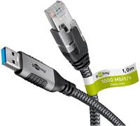 Goobay 70699 USB-A to RJ45 Ethernet CAT 6 Cable for Stable wired Internet conne