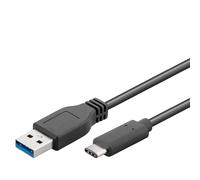 goobay 71221 USB-C to USB A 3.0 Cable, Black, 1.5m Length 2.0 m