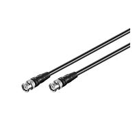 Goobay 71433 Connection Cable BNC (RG58), Coaxial Cable, BNC Male to BNC Male, Double Shielded, 50 Ohm, Black, 0.5 m