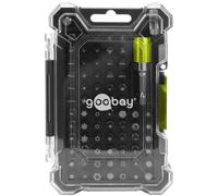goobay 72 pcs. Bit Holder Set with Quick Release/Magnetic Bits Made of CRV Steel/Tool Set for DIY, Assembly & Repair/Stackable Transport Box - 77843