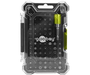 goobay 72 pcs. Bit Holder Set with Quick Release/Magnetic Bits Made of CRV Steel/Tool Set for DIY, Assembly & Repair/Stackable Transport Box - 77843