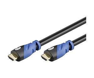 Goobay 72318 Premium High Speed HDMI Cable with Ethernet, Gold-Plated, 2 m Cable Length