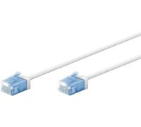 Goobay 74301 CAT 6A Patch Cable - Slim/Ultra Flexible RJ45 CAT 6A Network Cable / 10 Gbit/s LSZH, Kink Protection/White 10 m