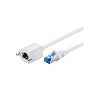 Goobay 77573 CAT 6a Extension Cable, S/FTP (PiMF), White, 0.5m Length