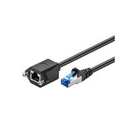 Goobay 77578 CAT 6a Extension Cable, S/FTP (PiMF), Black, 2m Length