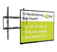 Goobay 78776 Wall Mount 55 Inch Extra Flat Mount for Large TVs from 32 to 55 Inches up to 35 kg Max. VESA 400 x 400