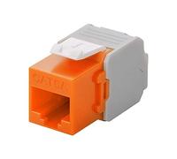 Goobay 90690 Keystone Module, RJ45, CAT 6a, UTP, Orange