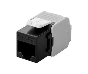 Goobay 90692 Keystone Module, RJ45, CAT 6a, UTP, Black
