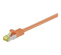 goobay 91579 RJ45 Patch Cable CAT 6A S/FTP (PiMF) with CAT 7 Raw Cable / 500 MHz Network Cable/Internet Cable RJ 45 Connector/LAN Cable/Orange 0.5 m