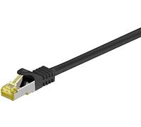 Goobay 92657 RJ45 Patch Cable with CAT 7 Raw Cable, Double Shielded, S-FTP up to 600 Mhz, Halogen-Free, Copper Cable Plug, Gold-Plated Contacts, 20 m, Black