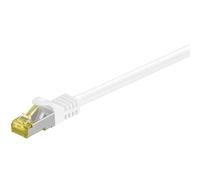 Goobay 92669 RJ45 Patch Cable with CAT 7 Raw Cable, Double Shielded, S-FTP up to 600 Mhz, Halogen-Free, Copper Cable Plug, Gold-Plated Contacts, 20 m, White