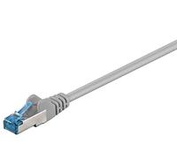 goobay 92689 CAT 6a Patch Cable Ethernet Cable Double Shielded S-FTP up to 10000 Mbits, 500 Mhz, Halogen-Free Copper Cable, RJ-45 Plug, Gold-Plated Contacts, 5 m, Grey