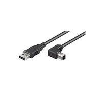 Goobay 93017 USB 2.0 Hi-Speed Cable 90°, Black, 1m Length