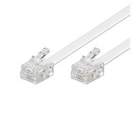 Goobay 93063 Modular Telephone Cable, White, 10m Length