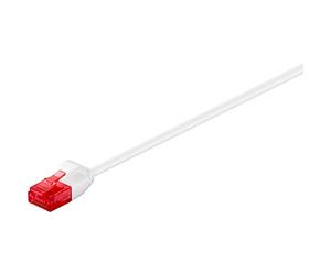 Goobay 93711 CAT 6 Slim Length Patch Cable, U/UTP, White, 15m Length