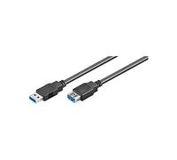 Goobay 93999 USB 3.0 Super Speed Extension Cable, Black, 3m Length 3 m