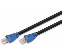 Goobay 94396 Outdoor Patch Cable CAT 6 Cable / 2-fold PE Sheath Waterproof / RJ45 Plug Ethernet Cable/Outdoor Network Cable 60m / Black/LAN Cable 60m