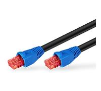 Goobay 94397 Outdoor Patch Cable CAT 6 Cable / 2-fold PE Sheath Waterproof / RJ45 Plug Ethernet Cable/Outdoor Network Cable 75m / Black/LAN Cable 75m