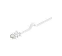 Goobay 95156 CAT 6 Flat-Patch Cable, U/UTP, White, 10 m Length