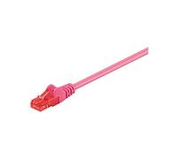 Goobay 95252 CAT 6 Patch Cable, U/UTP, Magenta, 0.25 m Length