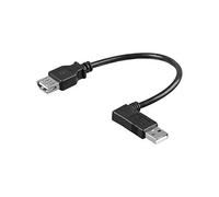 Goobay 95704 USB 2.0 Hi-Speed Extension Cable, 90° Clip, 0.15m Length