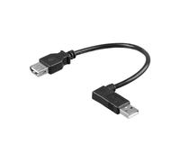 Goobay 95705 USB 2.0 Hi-Speed Extension Cable, 90° Clip, 0.3m Length