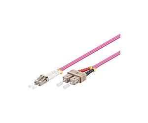 Goobay 95943 Optical Fibre Cable, Multimode (OM4), Violett, 1 m Length