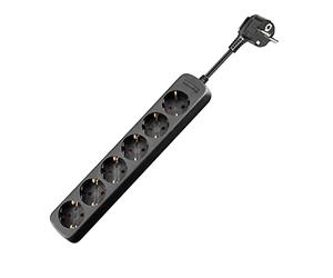 Goobay 96050 AC Power Strip, 3 m Cable Length, Black