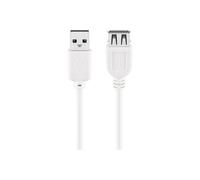 goobay 96199 USB 2.0 Hi-Speed Extension Cable, White, 3m Length