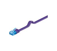 Goobay 96313 CAT 6A U/UTP Flat-Patch Cable, Violet, 1m Length