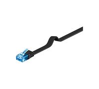 Goobay 96378 CAT 6A U/UTP Flat-Patch Cable, Black, 15m Length