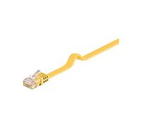 Goobay 96396 CAT 6 U/UTP Flat-Patch Cable, Yellow, 0.5m Length