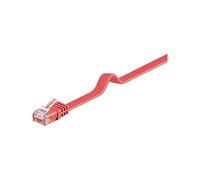 goobay 96400 CAT 6 U/UTP Flat-Patch Cable, Red, 1m Length