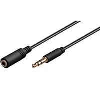 Goobay 97118 Headphone and Audio AUX Extension Cable, 3.5 mm, 3-Pin, Slim, 2 m Cable Length