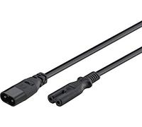 Goobay 97201 Extension Cable C7/C8, 2 m, Black, Device Plug C8 > Device Socket C7