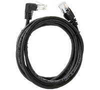 goobay Cat 5e Patch Cable 1x 90° Angled U/UTP Black 2 m Length