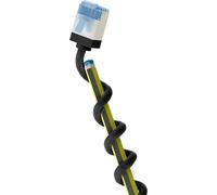 Goobay CAT 6A Patch Cable Slim/Ultra Flexible RJ45 CAT 6A Network Cable U/FTP CU/Thin Ethernet Cable with Short Connectors / 10 Gbit/s LSZH, Kink Protection/Black 7.5 m / 74322
