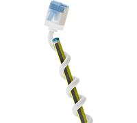 Goobay CAT 6A Patch Cable Slim/Ultra Flexible RJ45 CAT 6A Network Cable U/FTP CU/Thin Ethernet Cable with Short Connectors / 10 Gbit/s LSZH, Kink Protection/White 3 m / 74337