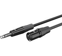 goobay cavo XLR da 3 pin a jack 6,35 mm, 1 m - microfono bilanciato e cavo audio, per microfono, mixer, interfaccia audio, attrezzatura DJ e studio - 80049