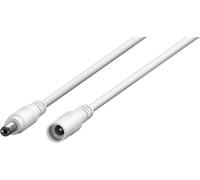 goobay DC extension cable 3m - 5.5x2.5mm, connector and plug, white, for 5-24V and up to 5A, ideal for LEDs, routers, cameras, 76679