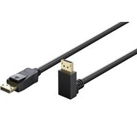 goobay DisplayPort Cable 2.0/2.1, 54 Gbps Supports FreeSync and G-Sync, HDCP 2.2, Dynamic HDR and 32 Audio Channels, Especially for Gaming / 90° Connector - 2 m / 77057
