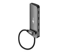 goobay Hub USB-C 4 Port Slim - 4x C (USB 3.2), SuperSpeed 10Gbit/s, aluminum housing, compatible with MacBook, iPhone, Android, SSD, Windows/macOS/Linux, 76565