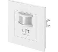 goobay Indoor Motion Detector, IP20, White, Flush-Mounted for Wall Mounting, 160° Detection Angle, PIR Sensor, Light Switch with Motion Sensor, Easy Integration into Home Design - 79603