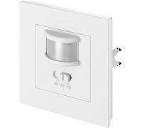 goobay Indoor Motion Detector, IP20, White, Flush-Mounted for Wall Mounting, 160° Detection Angle, PIR Sensor, Light Switch with Motion Sensor, Easy Integration into Home Design - 79603